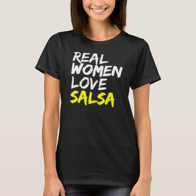 Camiseta Salsa Bailarina Pareja Mujeres Aman Salsa (Anverso)