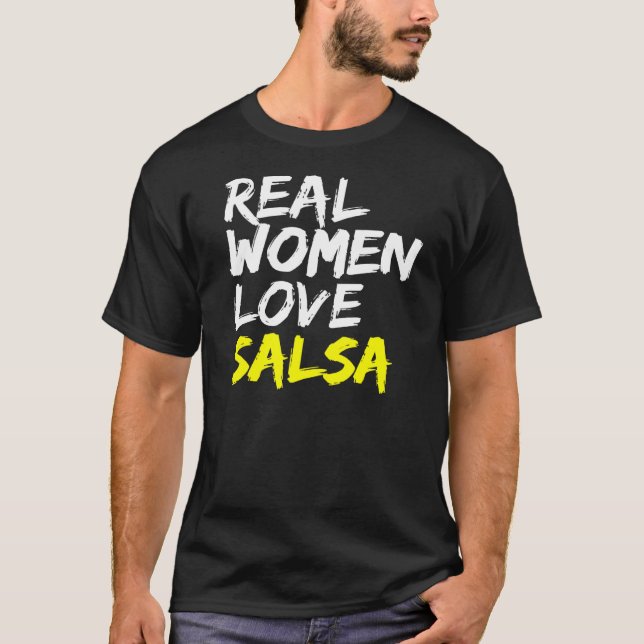 Camiseta Salsa Bailarina Pareja Mujeres Aman Salsa (Anverso)