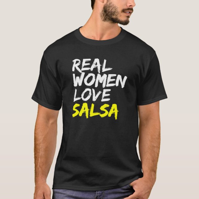 Camiseta Salsa Bailarina Pareja Mujeres Aman Salsa (Anverso)