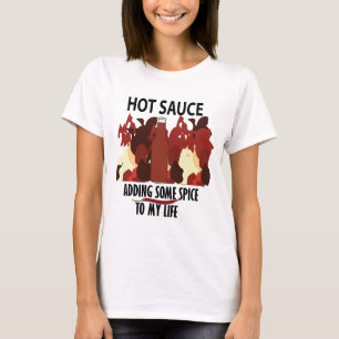 Camiseta Salsa caliente Ketchup fuego Pepper Chili Rojo