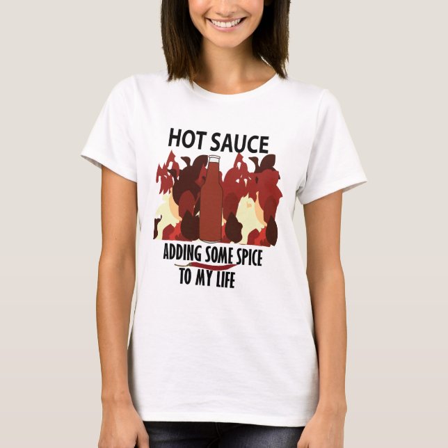 Camiseta Salsa caliente Ketchup fuego Pepper Chili Rojo (Anverso)