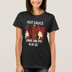 Camiseta Salsa caliente Ketchup fuego Pepper Chili Rojo