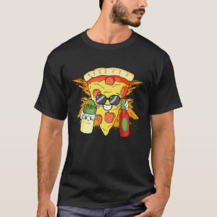 Camiseta Salsa caliente Pizza Cristal de sol queso hawaiano