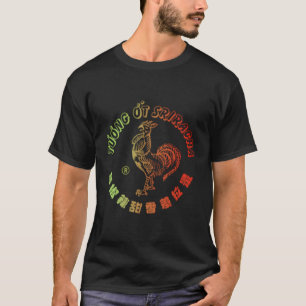 Camiseta Salsa Caliente Sriracha Gradiente Rojo Y Verde