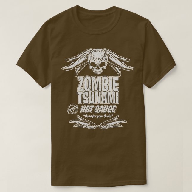 Camiseta Salsa caliente zombie 1 (Diseño del anverso)