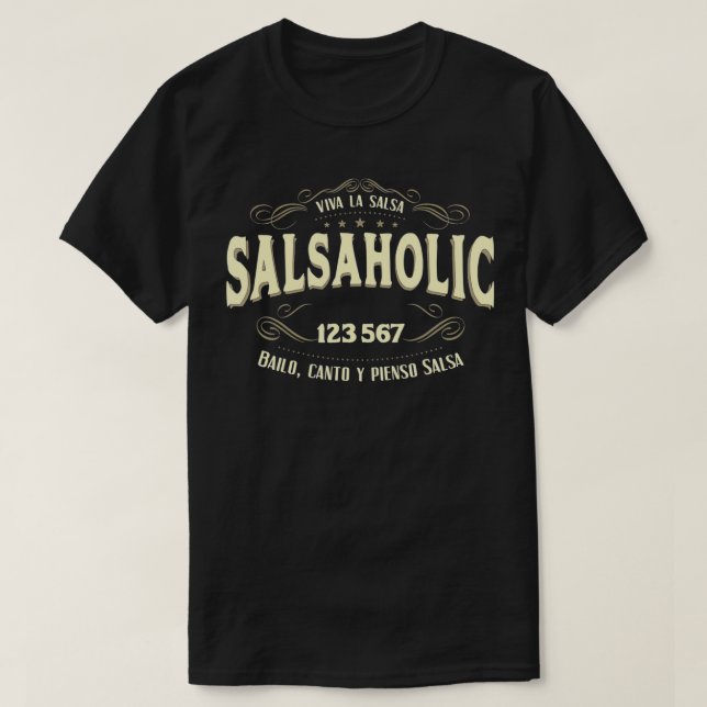 Camiseta Salsa Dancer Salsaholic (Diseño del anverso)
