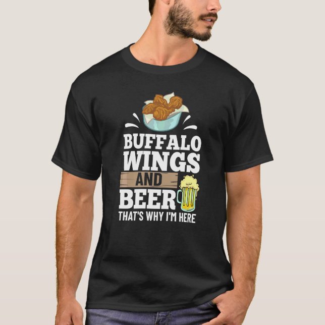 Camiseta Salsa de ala caliente de pollo frito (Anverso)