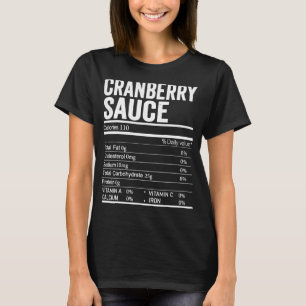 Camiseta Salsa de arándano Nutrición Hechos Alimentos Acció