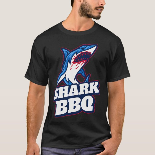 Camiseta Salsa de BBQ de tiburón (Anverso)