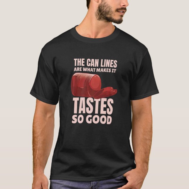 Camiseta Salsa de Cranberry en lata Jellied Feliz Día de Ac (Anverso)