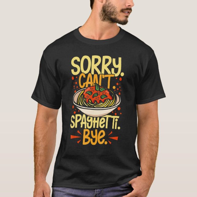 Camiseta Salsa de fideos de pasta de espagueti recetas de c (Anverso)