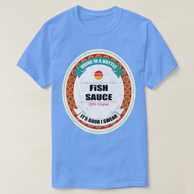 Camiseta Salsa de pescado Gracioso condimento de sushi japo (Diseño del anverso)