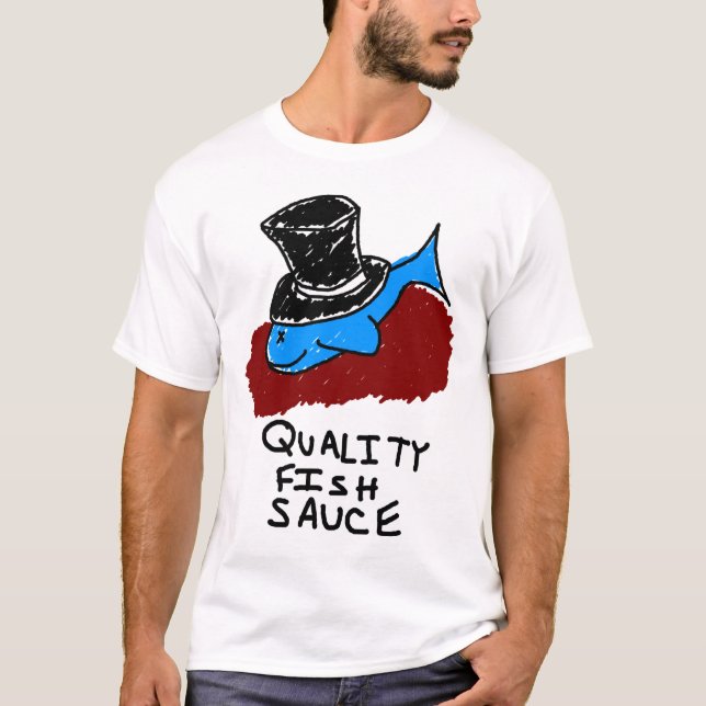 Camiseta Salsa de pescados de la calidad (Anverso)