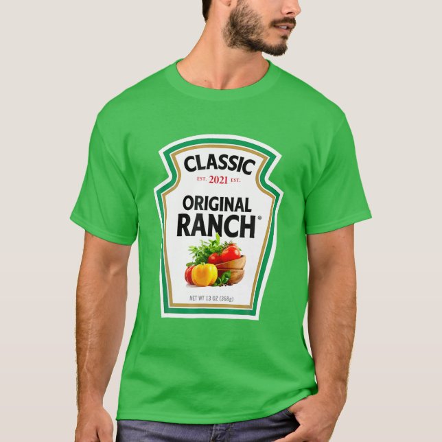 Camiseta Salsa de rancho Ensalada Verde Vestido Vestido de  (Anverso)