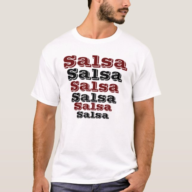 Camiseta Salsa hacia arriba y hacia abajo (Anverso)