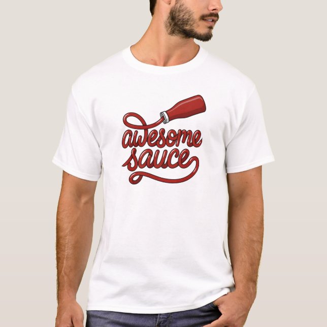 Camiseta Salsa Impresionante Botella de Ketchup Comida Chis (Anverso)