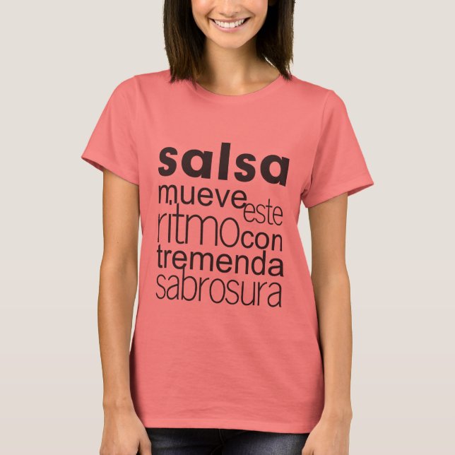Camiseta Salsa Mueve este ritmo con tremenda sabrosura (Anverso)