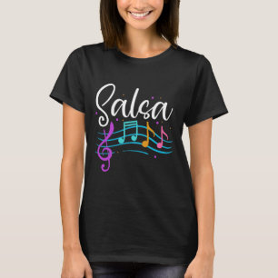 Camiseta Salsa Musical Notes Latin Music Dance