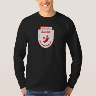 Camiseta Salsa Muy Picante Gráfico de Pimienta Caliente de