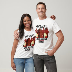 Camiseta Salsa Picante Ketchup Fuego Pimiento Rojo Chili