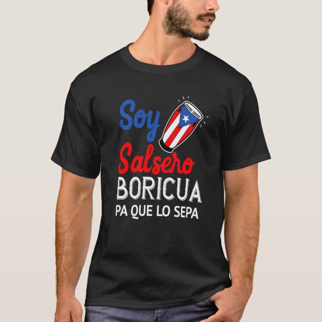 Camiseta Salsa Puerto Rico Boricua Puerto Rico (Anverso)
