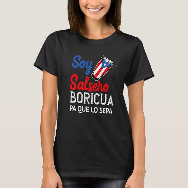 Camiseta Salsa Puerto Rico Boricua Puerto Rico (Anverso)