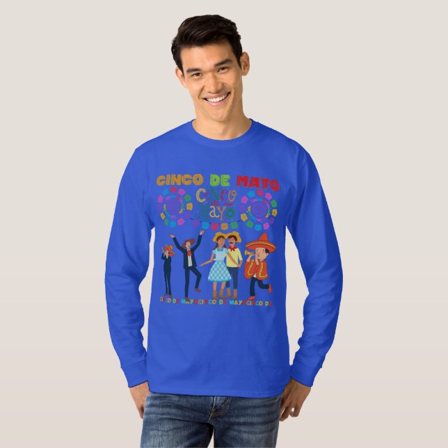 Camiseta Salsa Sunset Celebration azul real profundo (Anverso completo)