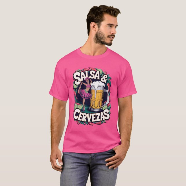 Camiseta Salsa y Cervezas (Anverso completo)