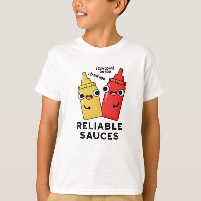 Camiseta Salsas confiables Divertido Bollo de Comida (Anverso)