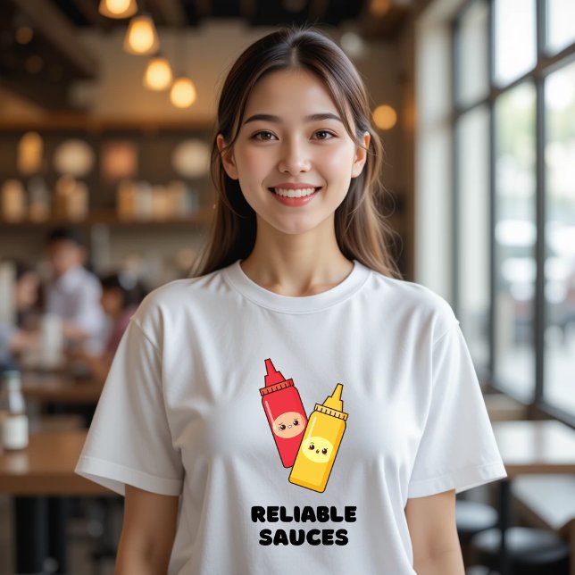 Camiseta Salsas confiables Mustard Ketchup Comida divertida (Subido por el creador)