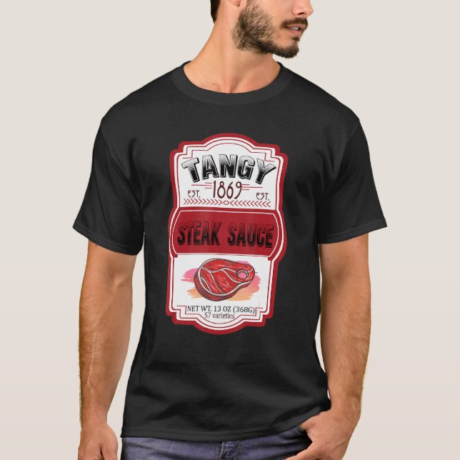 Camiseta Salsas de filete Costumbre de las parejas de botel (Anverso)