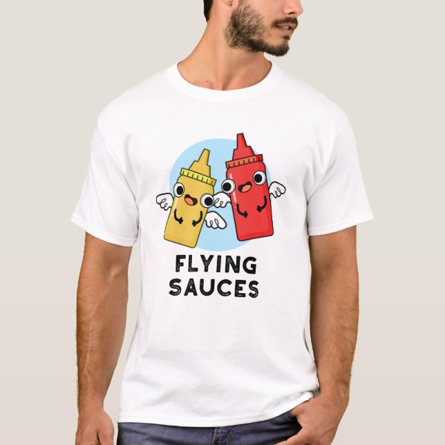 Camiseta Salsas voladoras Gracioso Bollo de Comida (Anverso)