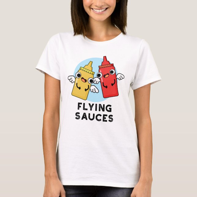Camiseta Salsas voladoras Gracioso Bollo de Comida (Anverso)