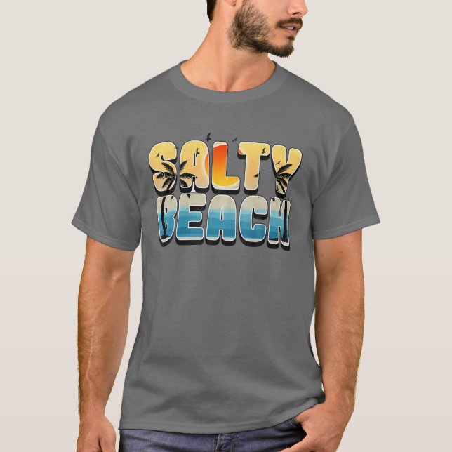 Camiseta Salt Beach Sunshine Palm Tree Beach Summer Family (Anverso)