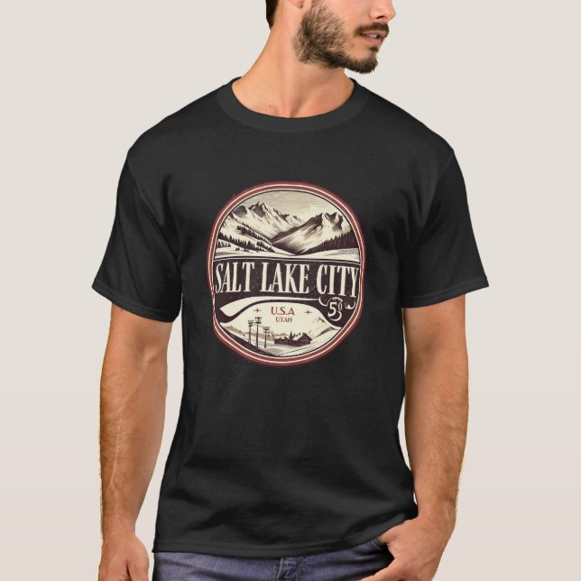 Camiseta Salt Lake City Ski Resorts Regalos de Utah (Anverso)