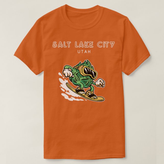 Camiseta Salt Lake City Utah Funny Snowboard Beer Hops (Diseño del anverso)