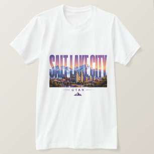 Camiseta Salt Lake City Utah horizonte de montaña Viaje