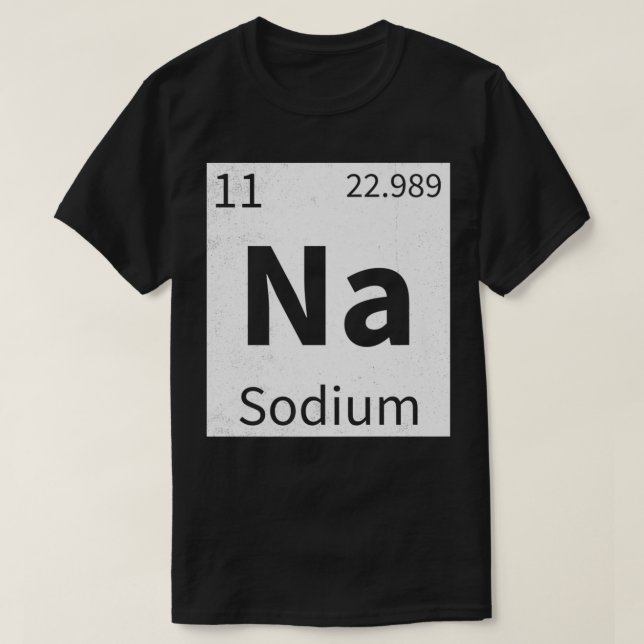 Camiseta Salt NaCl Parejas De Cloruro De Sodio Que Coincide (Diseño del anverso)