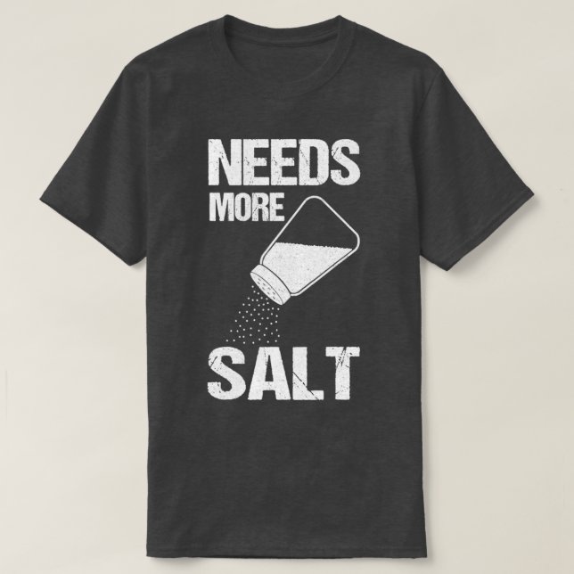 Camiseta Salt Shaker Salt Amantes Cocinar Chef (Diseño del anverso)