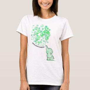 Camiseta Salta a la luz globos verdes y toma de conciencia