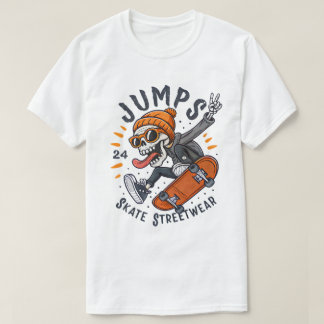 Camiseta Salta Skeleton Skateboard Streetwear Design