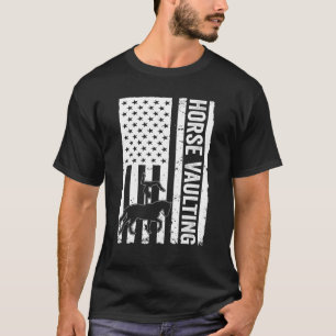 Camiseta Saltador de caballo USA bandera caballos de saltos