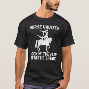 Camiseta Saltador de caballo viviendo la vida flip tástica