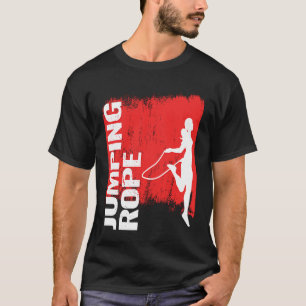 Camiseta saltando cuerda y cuerda saltando para las mujeres