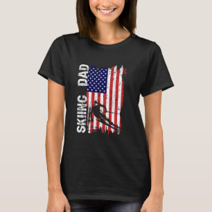 Camiseta Saltando DAD Bandera Americana Patriótica Padre Da