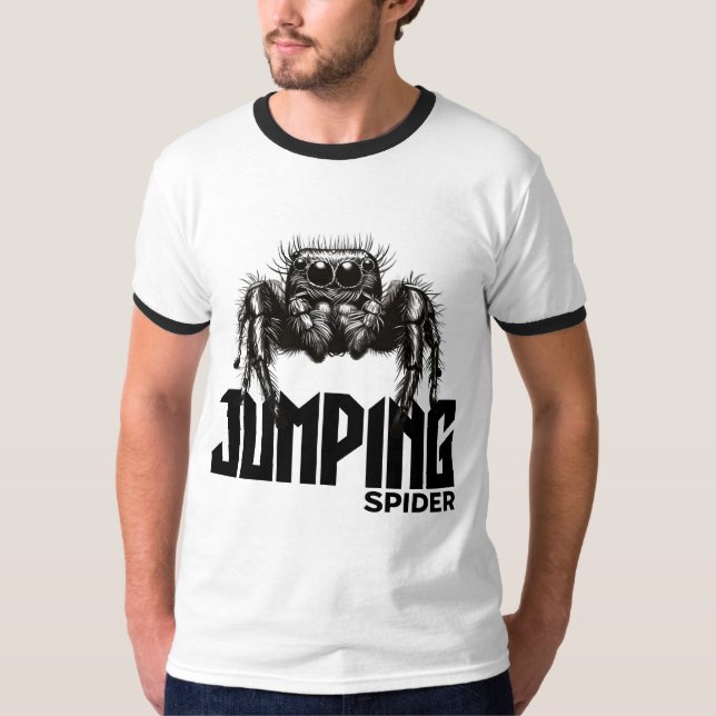 Camiseta Saltando el canto de araña masculino (Anverso)