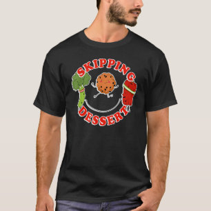 Camiseta Saltando postres mujeres chicas dobles saltan cuer