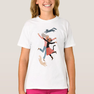 Camiseta Saltar de Alegría Amigas Divertidas y Gatas Chic