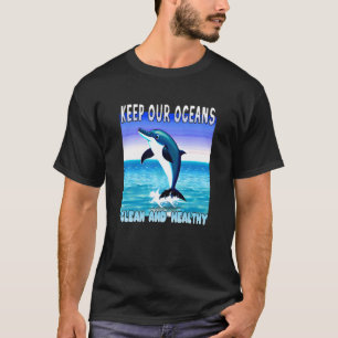 Camiseta Saltar delfín mantiene nuestros océanos limpios y