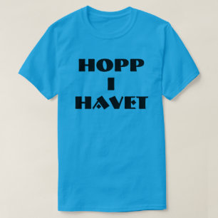 Camiseta saltar en el mar en azul noruego